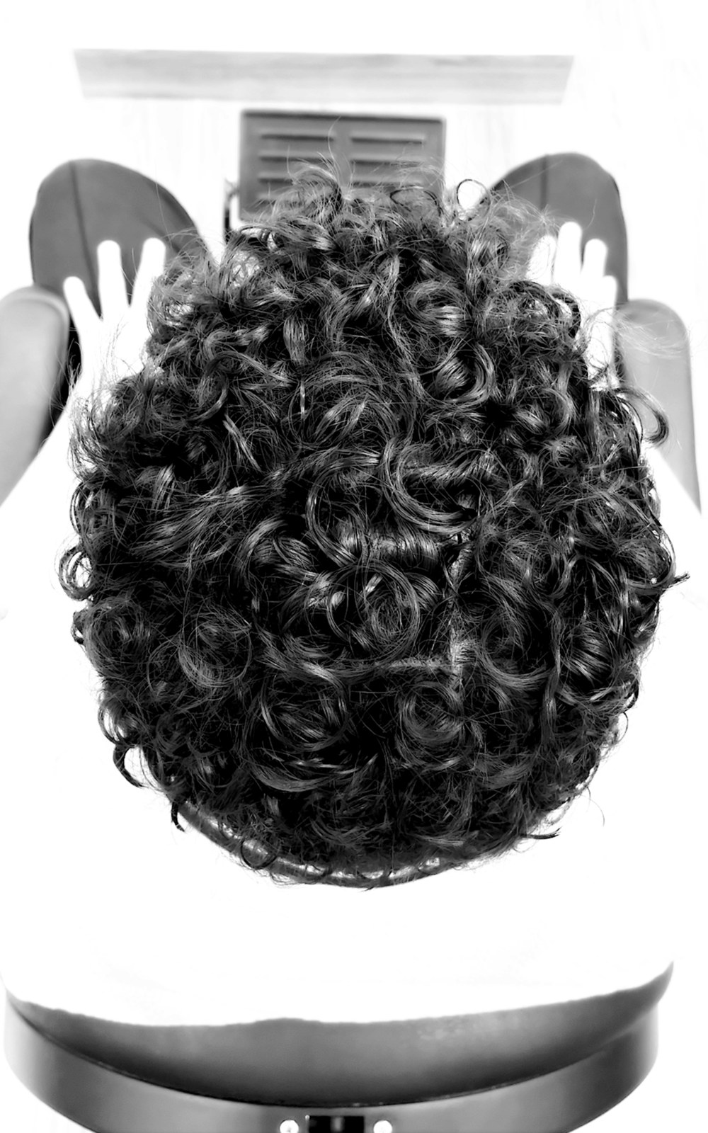 The same hair after the perm